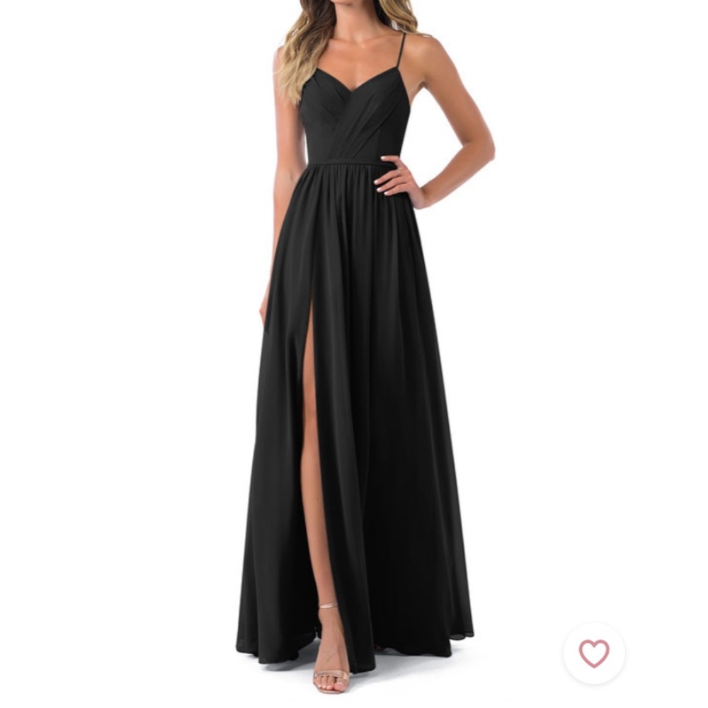 Azazie black “Cora” dress size (custom but close to 6/8) wore as a bridesmaid